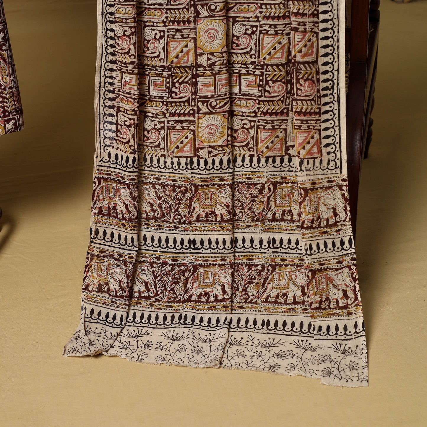 2pc natural dyed cotton unstitched kalamkari dress material