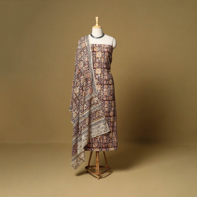 2pc natural dyed cotton unstitched kalamkari dress material