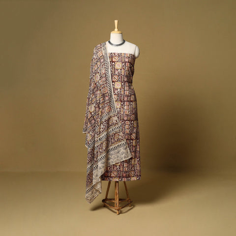 2pc natural dyed cotton unstitched kalamkari dress material