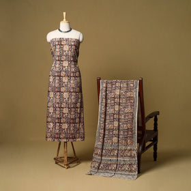 2pc natural dyed cotton unstitched kalamkari dress material