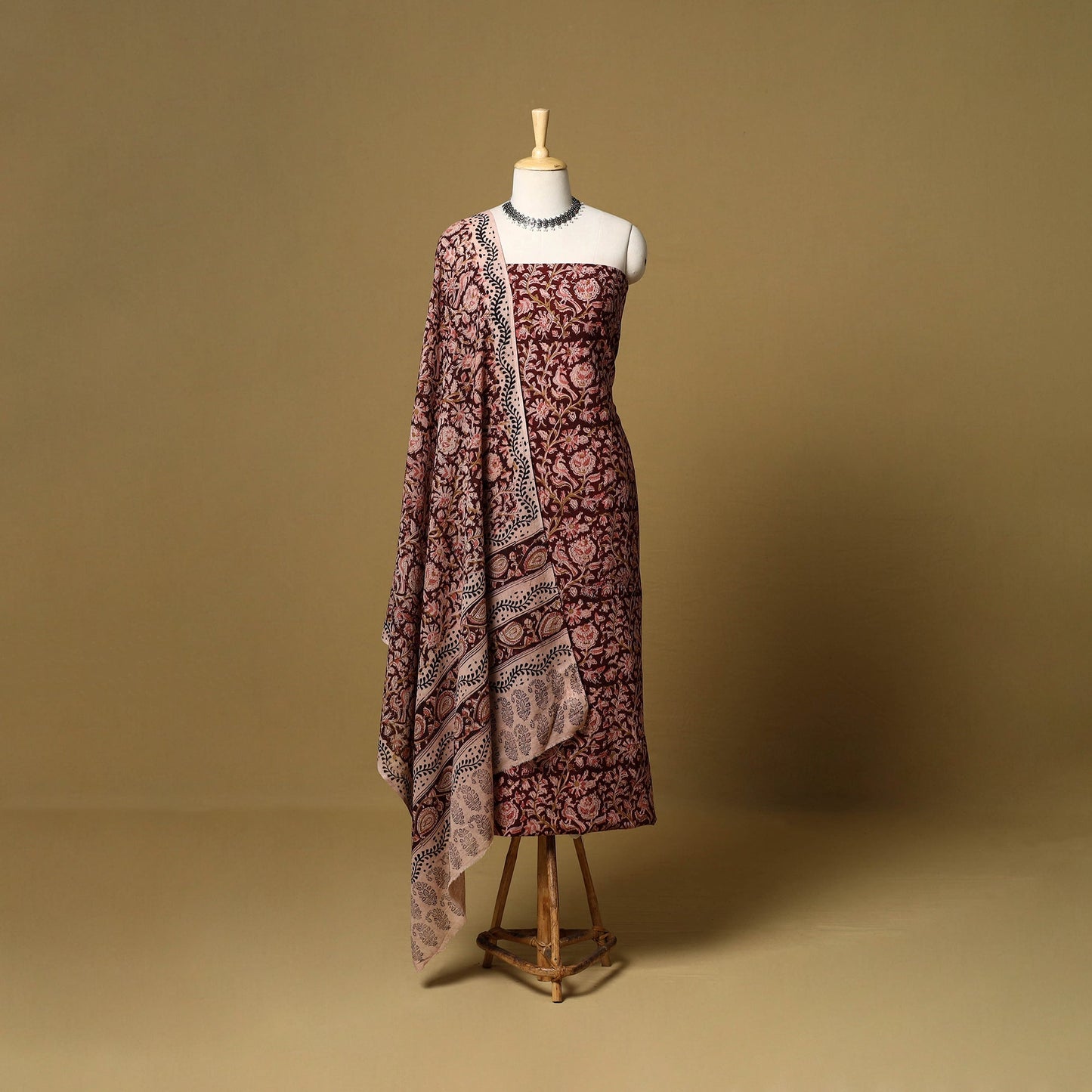 2pc natural dyed cotton unstitched kalamkari dress material