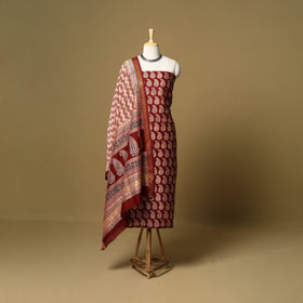 2pc natural dyed maheshwari silk unstitched bagh dress