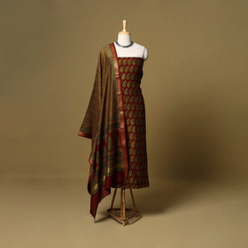 2pc natural dyed maheshwari silk unstitched bagh dress