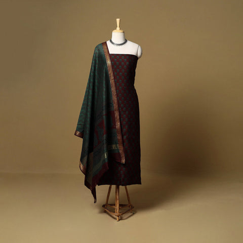 2pc natural dyed maheshwari silk unstitched bagh dress