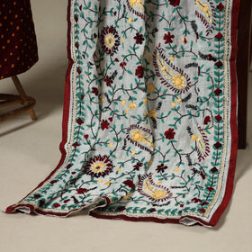 Maroon 2pc Unstitched Bandhani Dress Material with Jewellery Set