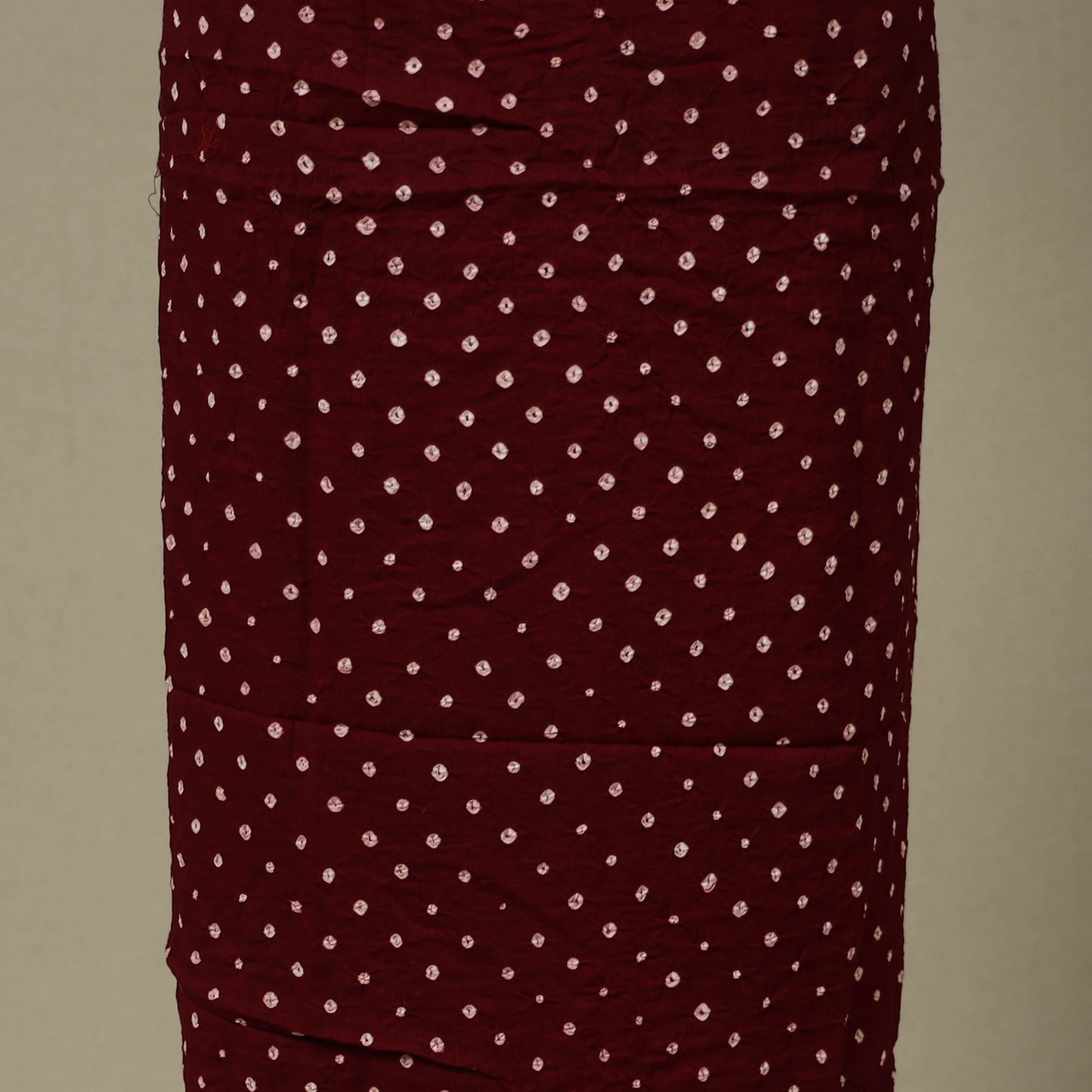 Maroon 2pc Unstitched Bandhani Dress Material with Jewellery Set