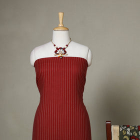 Maroon - 2pc unstitched jacquard dress material