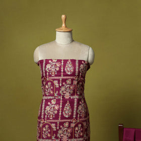 3pc chain stitch aari embroidered merino wool unstitched