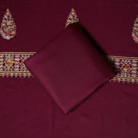 3pc chain stitch aari embroidered merino wool unstitched