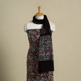 Maroon 3pc Cotton Hand Batik Print Dress Material