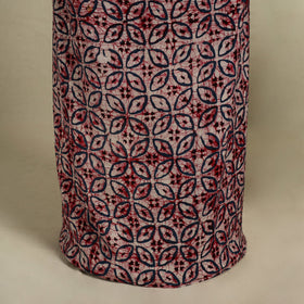 Maroon 3pc Cotton Hand Batik Print Dress Material