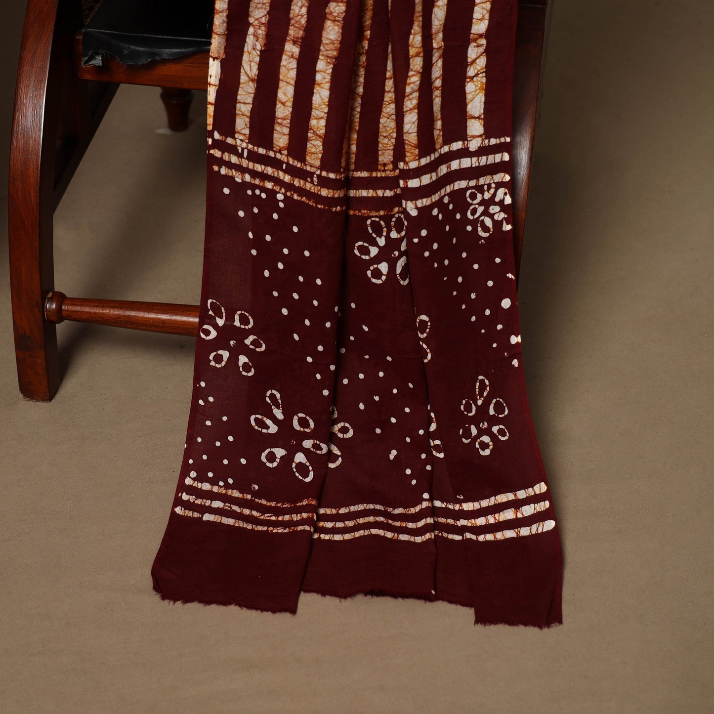 Maroon - 3pc cotton kutch batik dress material 09