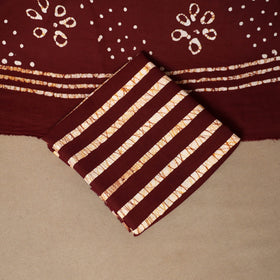 Maroon - 3pc cotton kutch batik dress material 09