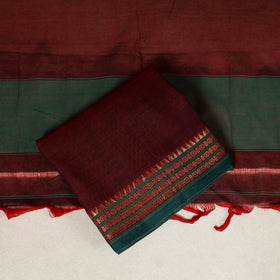 Maroon - 3pc cotton unstitched dharwad dress material 22