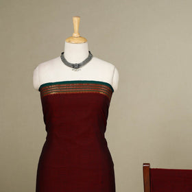 Maroon - 3pc cotton unstitched dharwad dress material 22