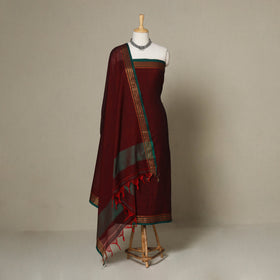 Maroon - 3pc cotton unstitched dharwad dress material 56