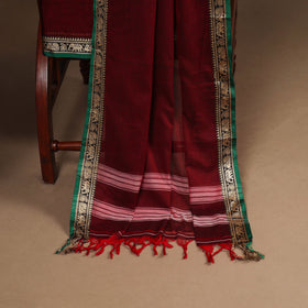 Maroon - 3pc cotton unstitched dharwad dress material