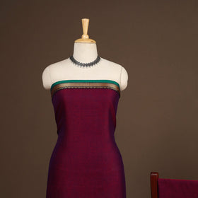 Maroon - 3pc cotton unstitched dharwad dress material