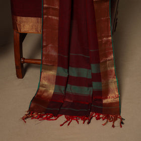 Maroon - 3pc cotton unstitched dharwad dress material