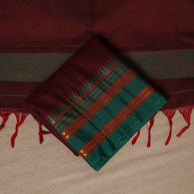 Maroon - 3pc cotton unstitched dharwad dress material