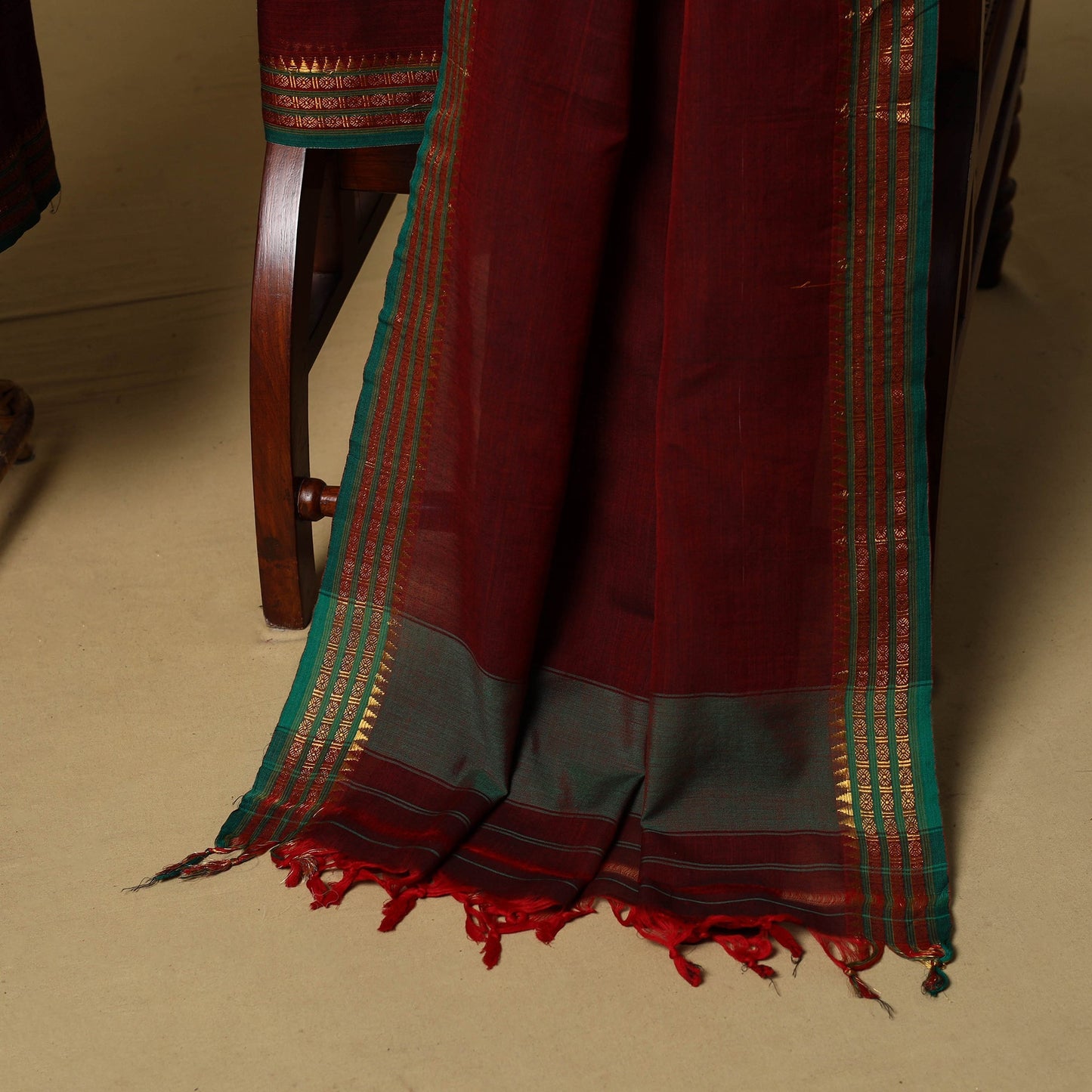 3pc cotton unstitched dharwad dress material with border 19