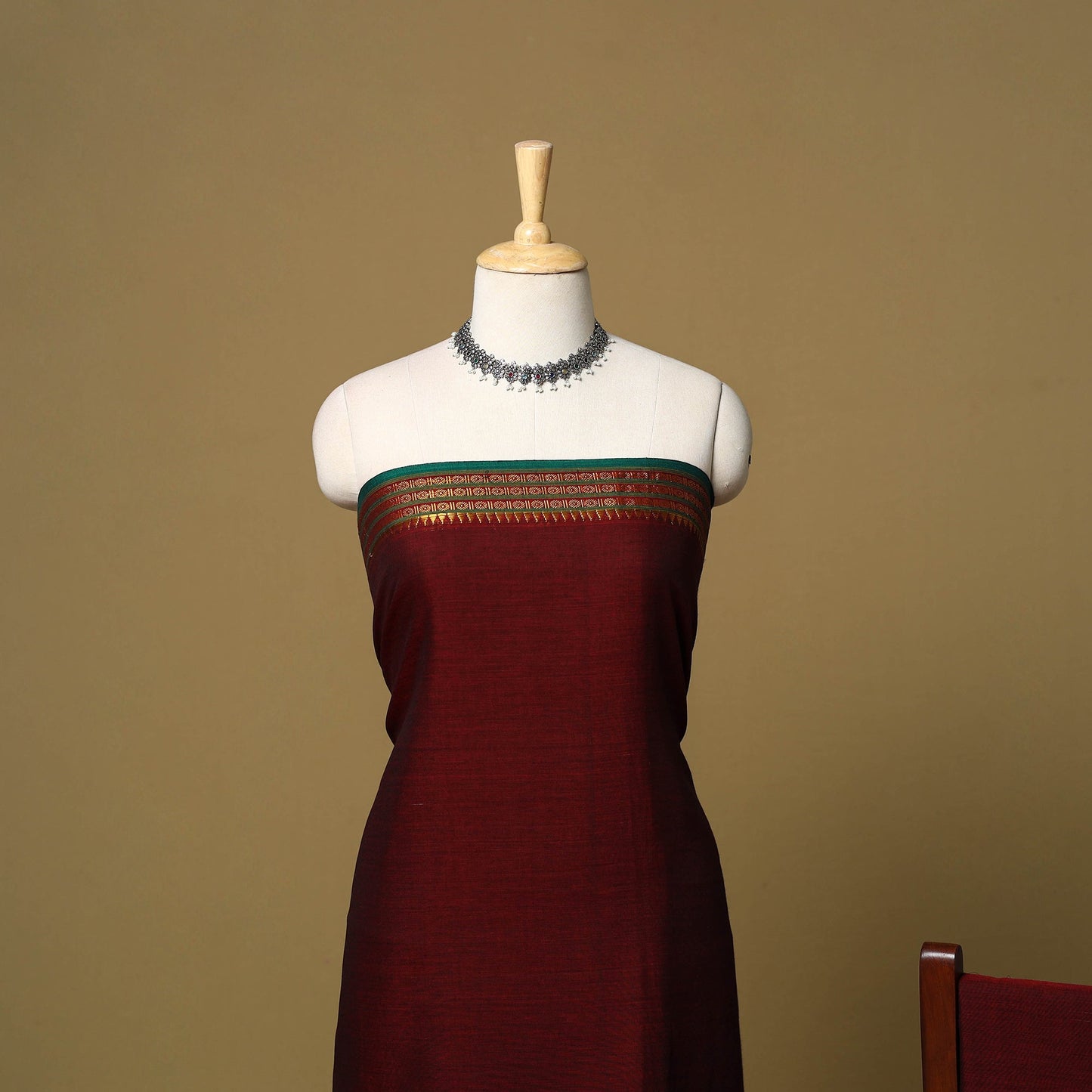 3pc cotton unstitched dharwad dress material with border 19