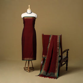 3pc cotton unstitched dharwad dress material with border 19