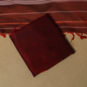 Maroon - 3pc cotton unstitched dharwad dress material