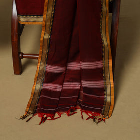 Maroon - 3pc cotton unstitched dharwad dress material