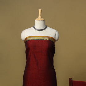 Maroon - 3pc cotton unstitched dharwad dress material