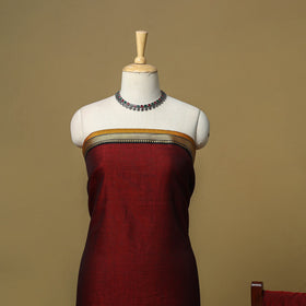 Maroon - 3pc cotton unstitched dharwad dress material