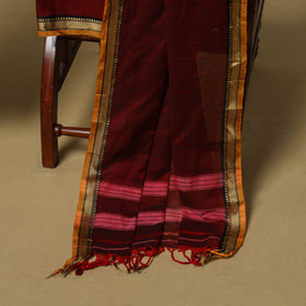 Maroon - 3pc cotton unstitched dharwad dress material