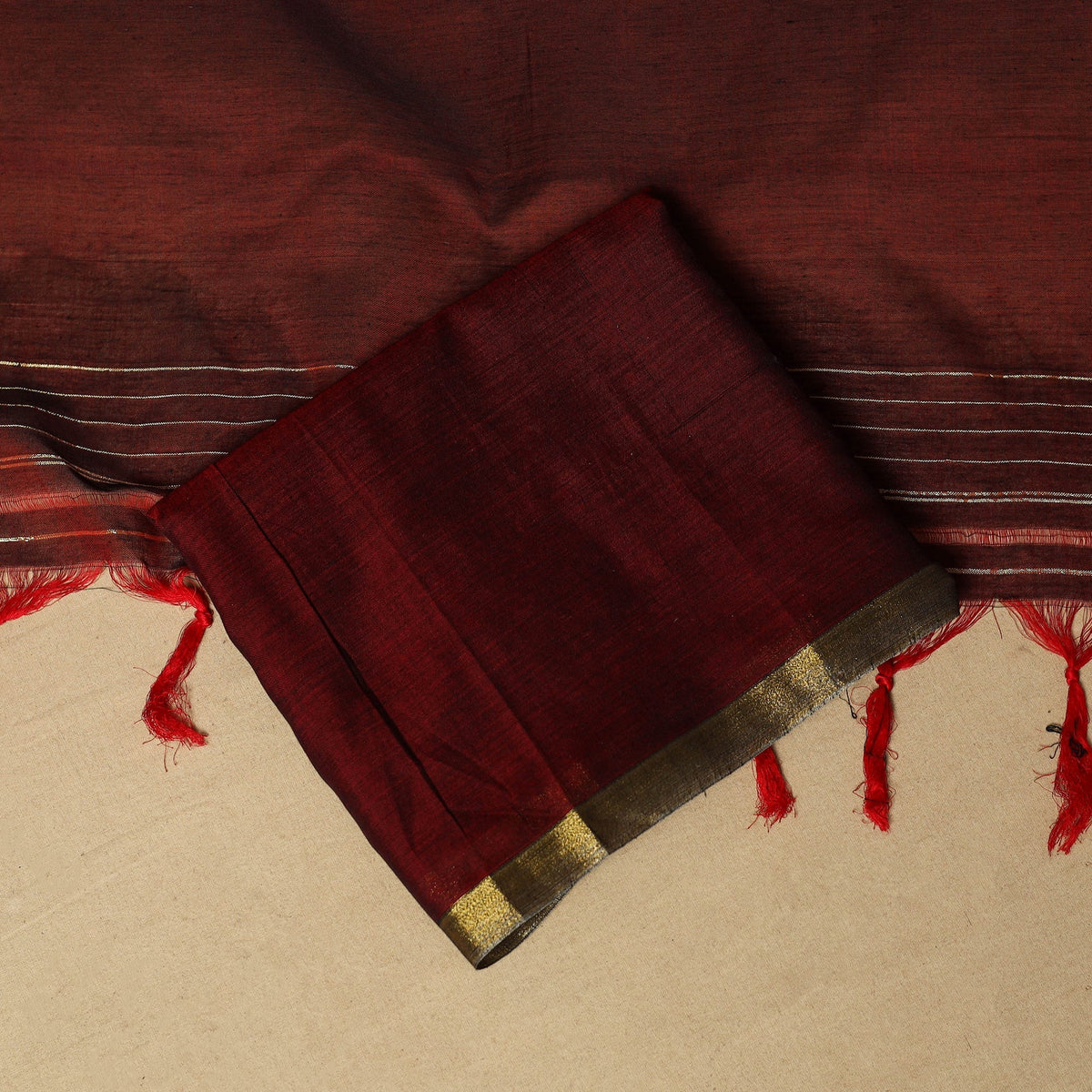 3pc cotton unstitched dharwad dress material with border 24