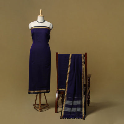 3pc cotton unstitched dharwad dress material with border 24