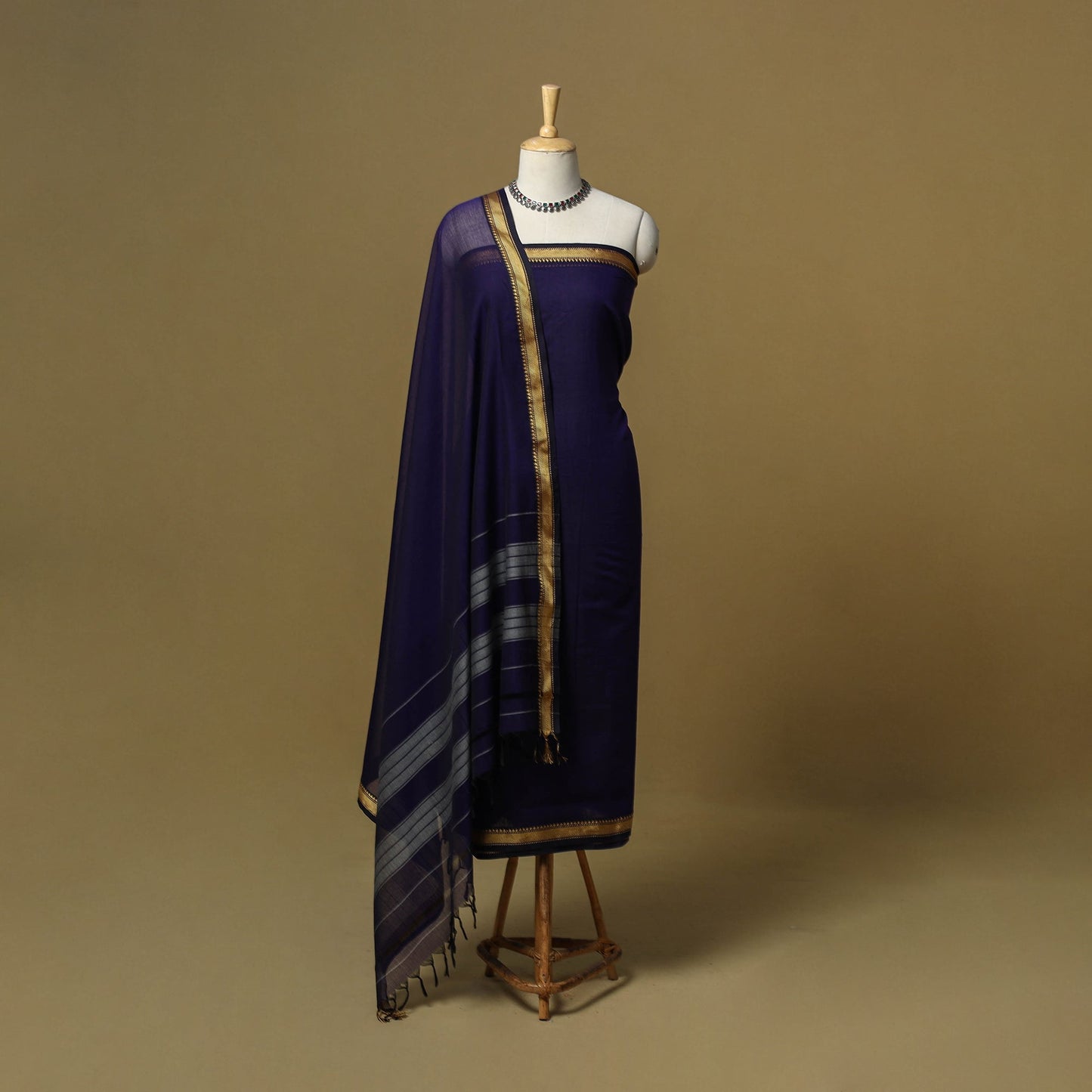 3pc cotton unstitched dharwad dress material with border 24