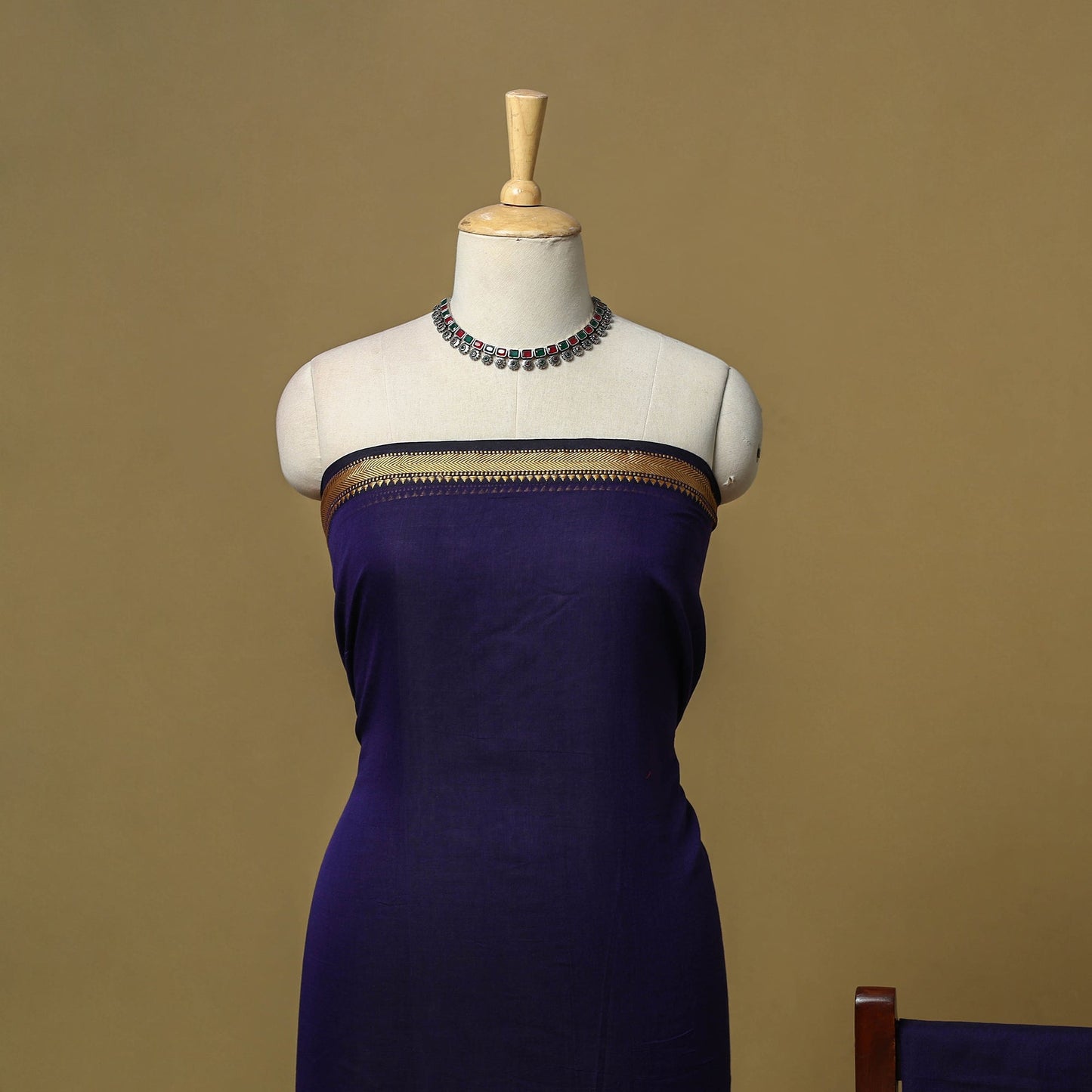 3pc cotton unstitched dharwad dress material with border 24