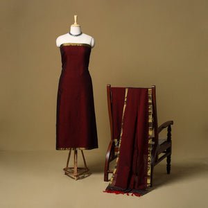 3pc cotton unstitched dharwad dress material with border 24