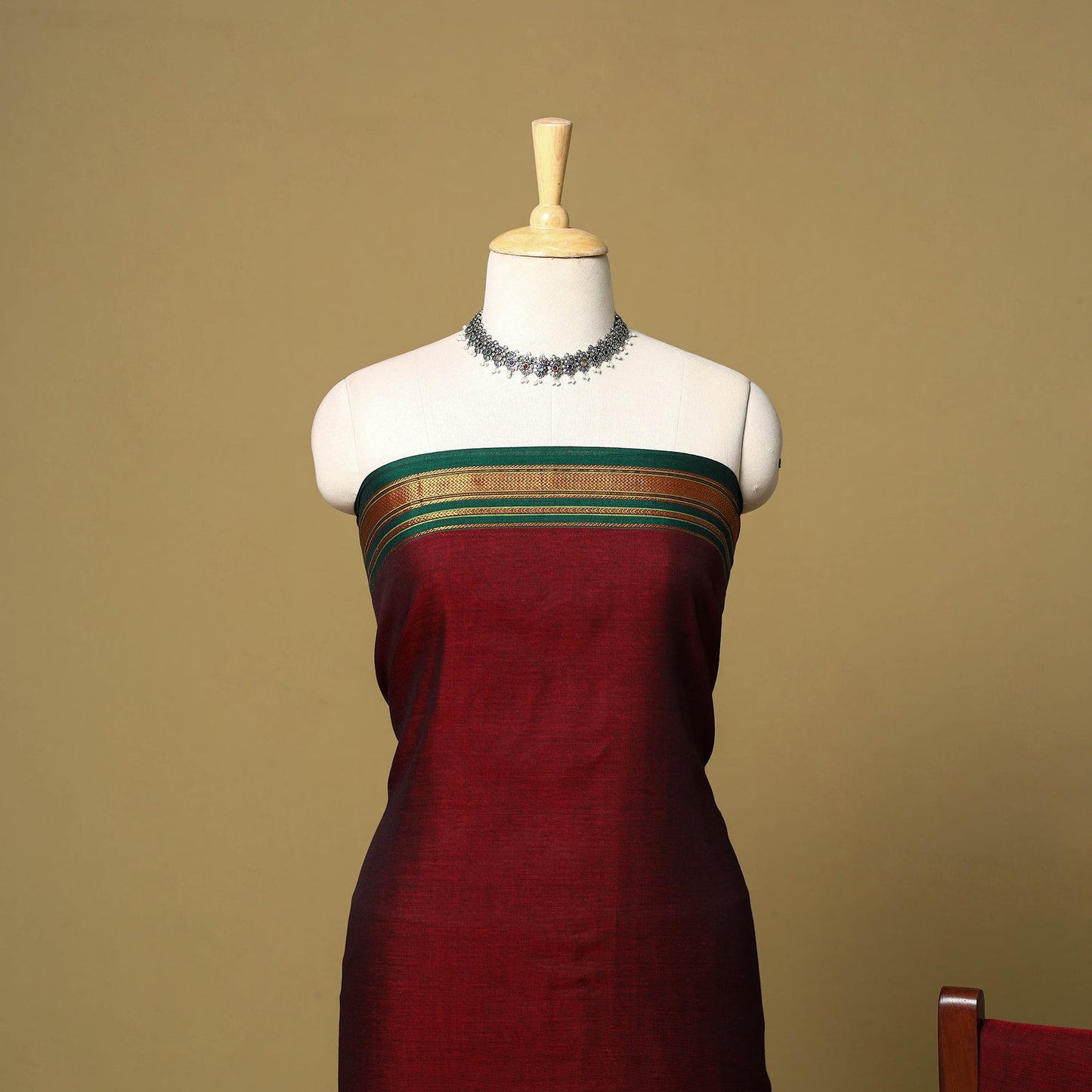 3pc cotton unstitched dharwad dress material with border 32