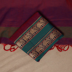 Maroon - 3pc cotton unstitched dharwad dress material