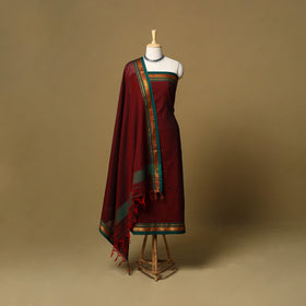 3pc cotton unstitched dharwad dress material with border 41