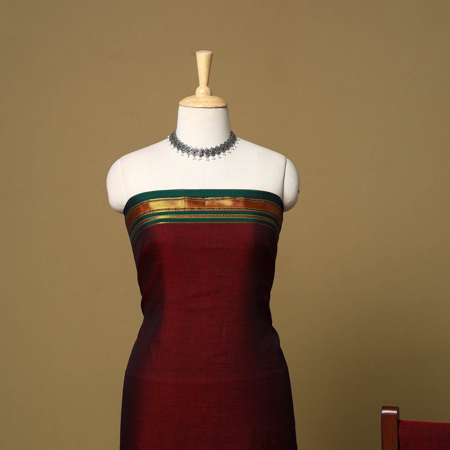 3pc cotton unstitched dharwad dress material with border 44