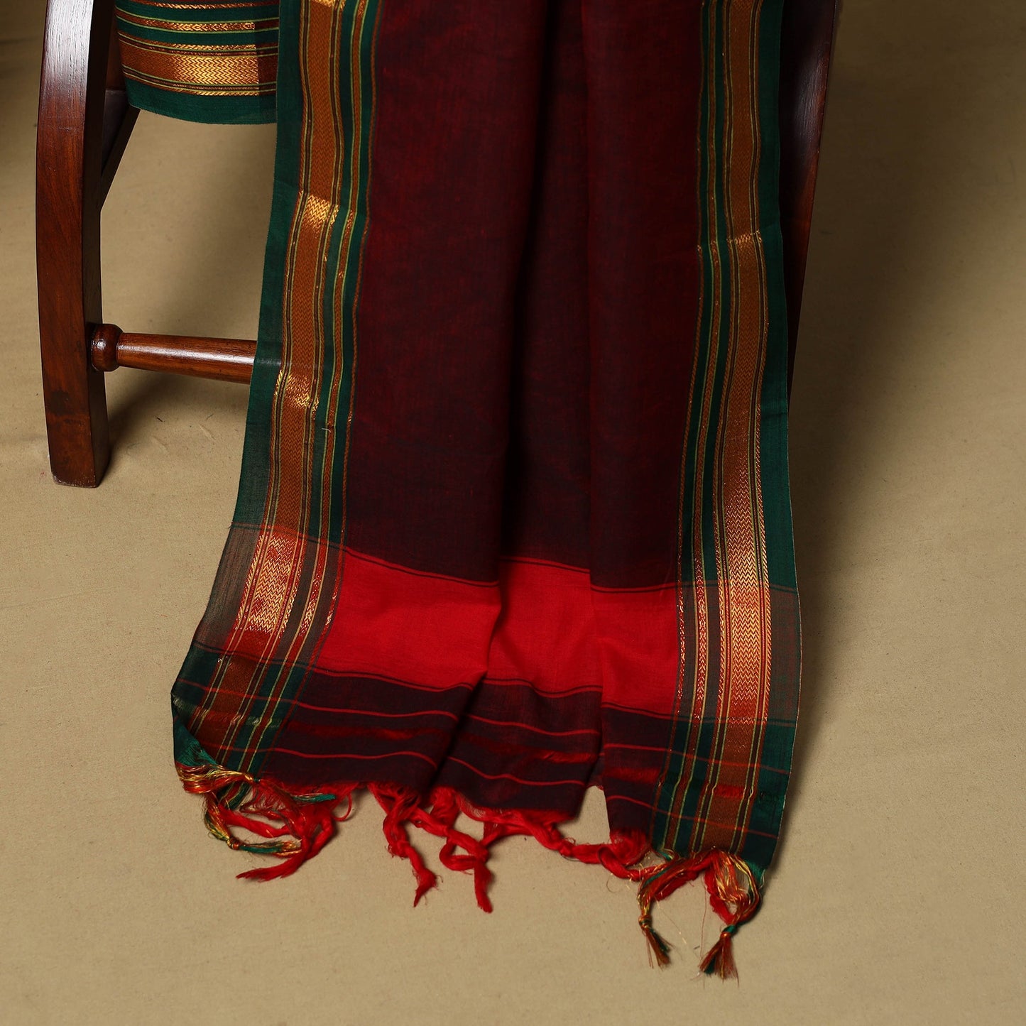 3pc cotton unstitched dharwad dress material with border 44