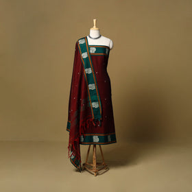 3pc cotton unstitched dharwad dress material with border 48