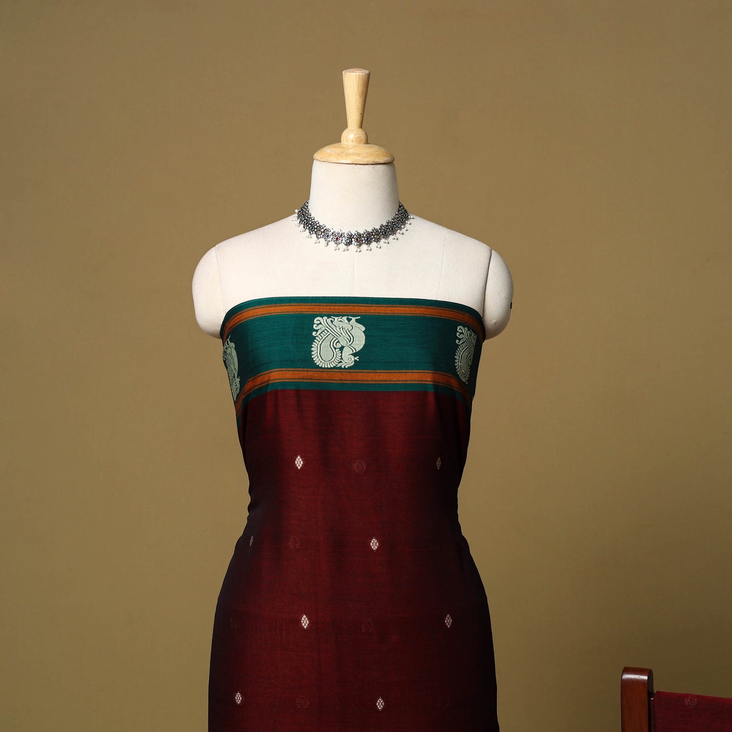 3pc cotton unstitched dharwad dress material with border 48