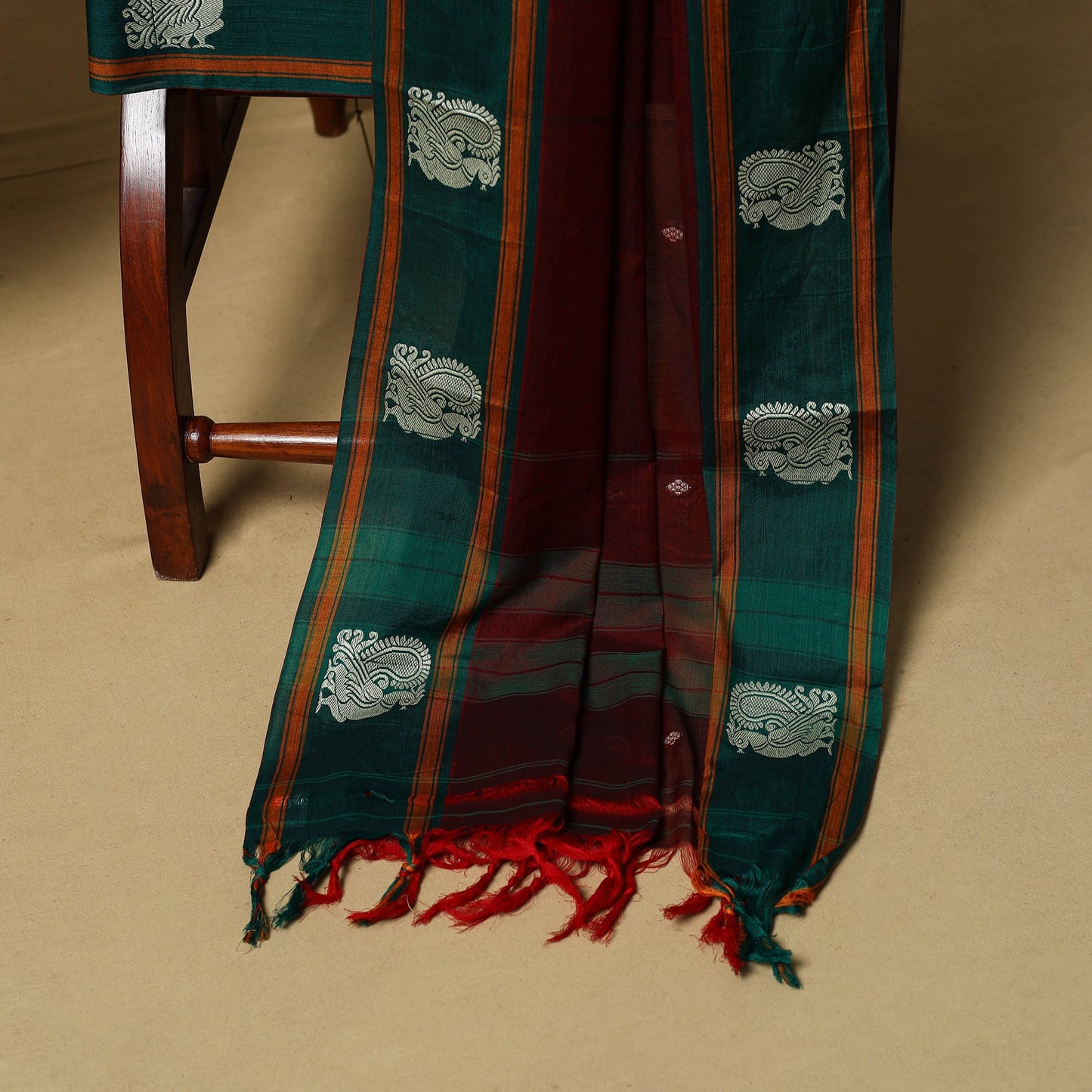 3pc cotton unstitched dharwad dress material with border 48