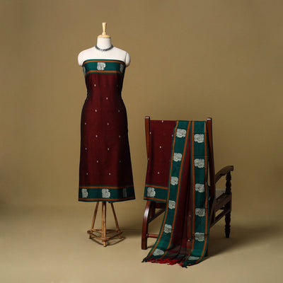 3pc cotton unstitched dharwad dress material with border 48