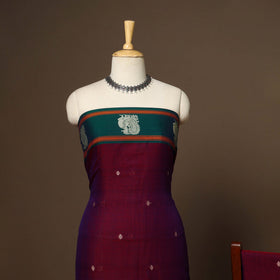 Maroon - 3pc cotton unstitched dharwad dress material