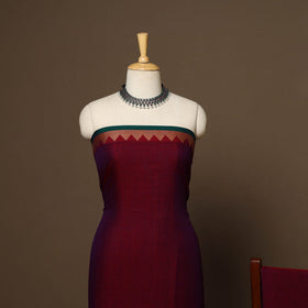 Maroon - 3pc cotton unstitched dharwad dress material