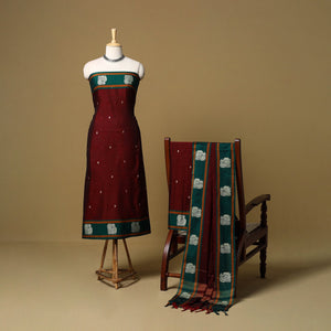 3pc cotton unstitched dharwad dress material with border 57