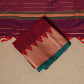 Maroon - 3pc cotton unstitched dharwad dress material
